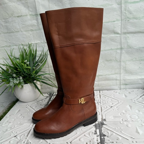 POLO BY RALPH LAUREN Everly Riding Boots size 6.5 Deep Saddle color - Picture 7 of 13